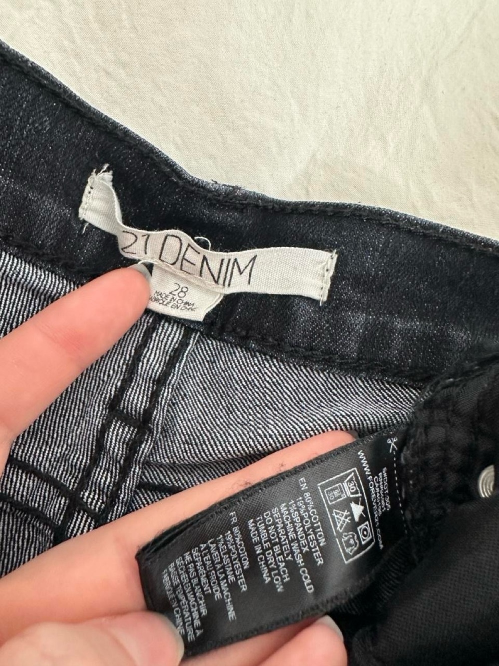Low Rise Mini Jean Shorts - Picture 7 of 8